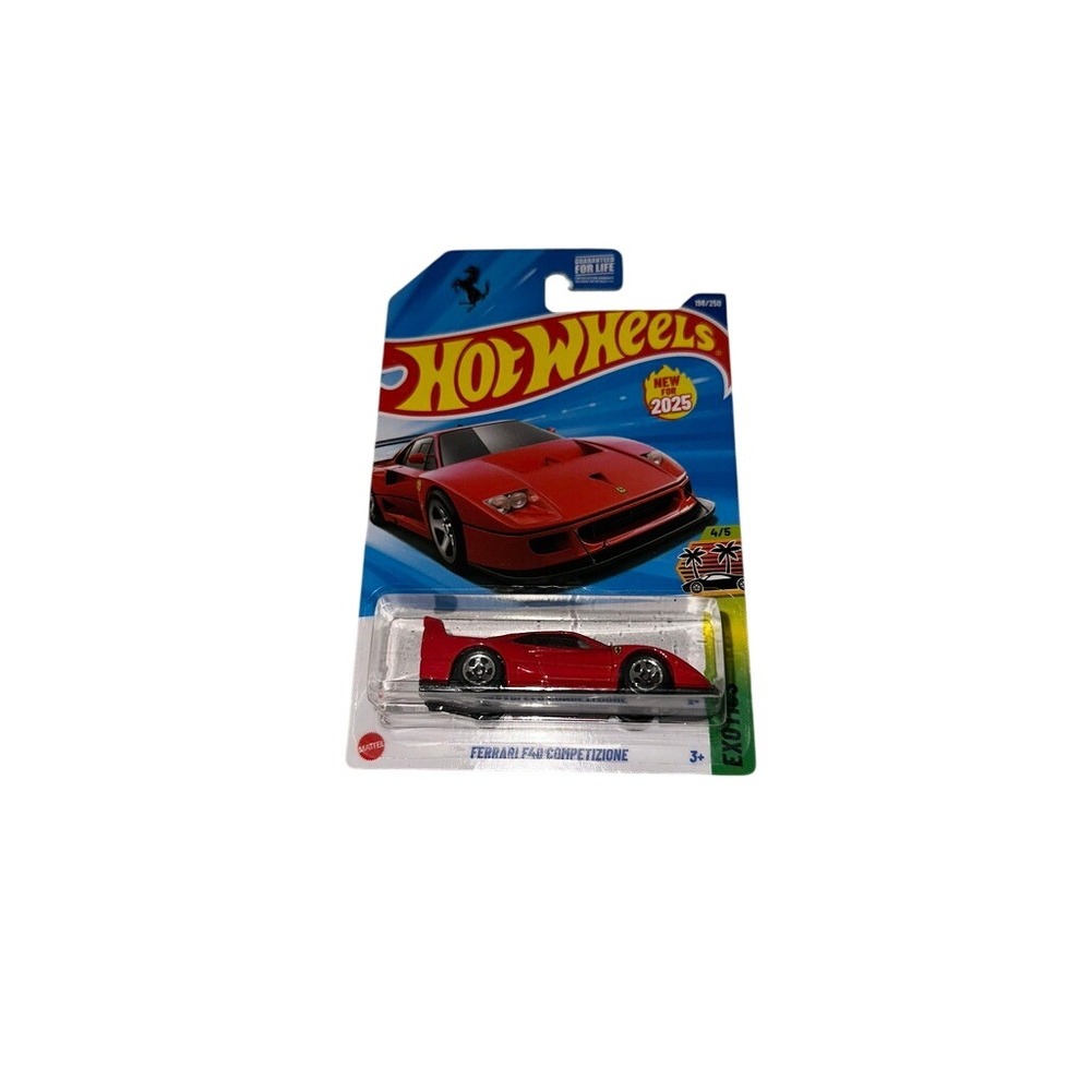 Hot‎ Wheels Ferrari F40 Competizione Red 2025 HW Exotics 198/250 New 2025 1:64